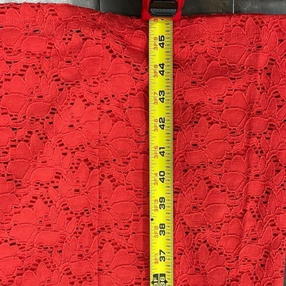 Alfani Lace Midi Dress in Cherry Bliss Color - Picture 6 of 8